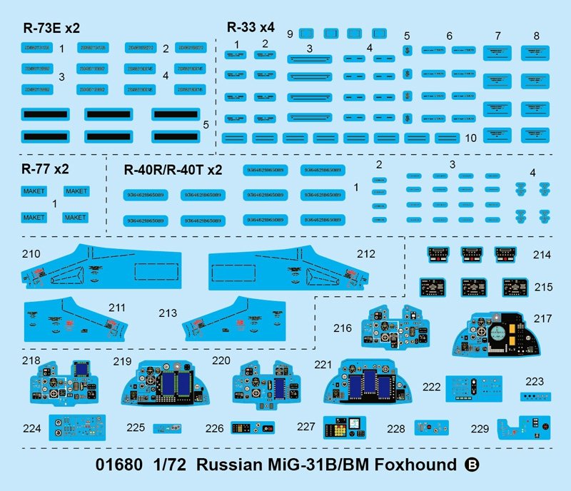 Trumpeter 01680 MiG-31B/BM Foxhound 1/72 – image 6