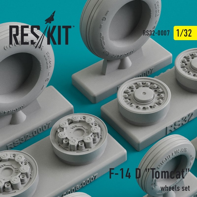 RESKIT RS32-0007 F-14 (D) &amp;quot;Tomcat&amp;quot; resin wheels 1/32