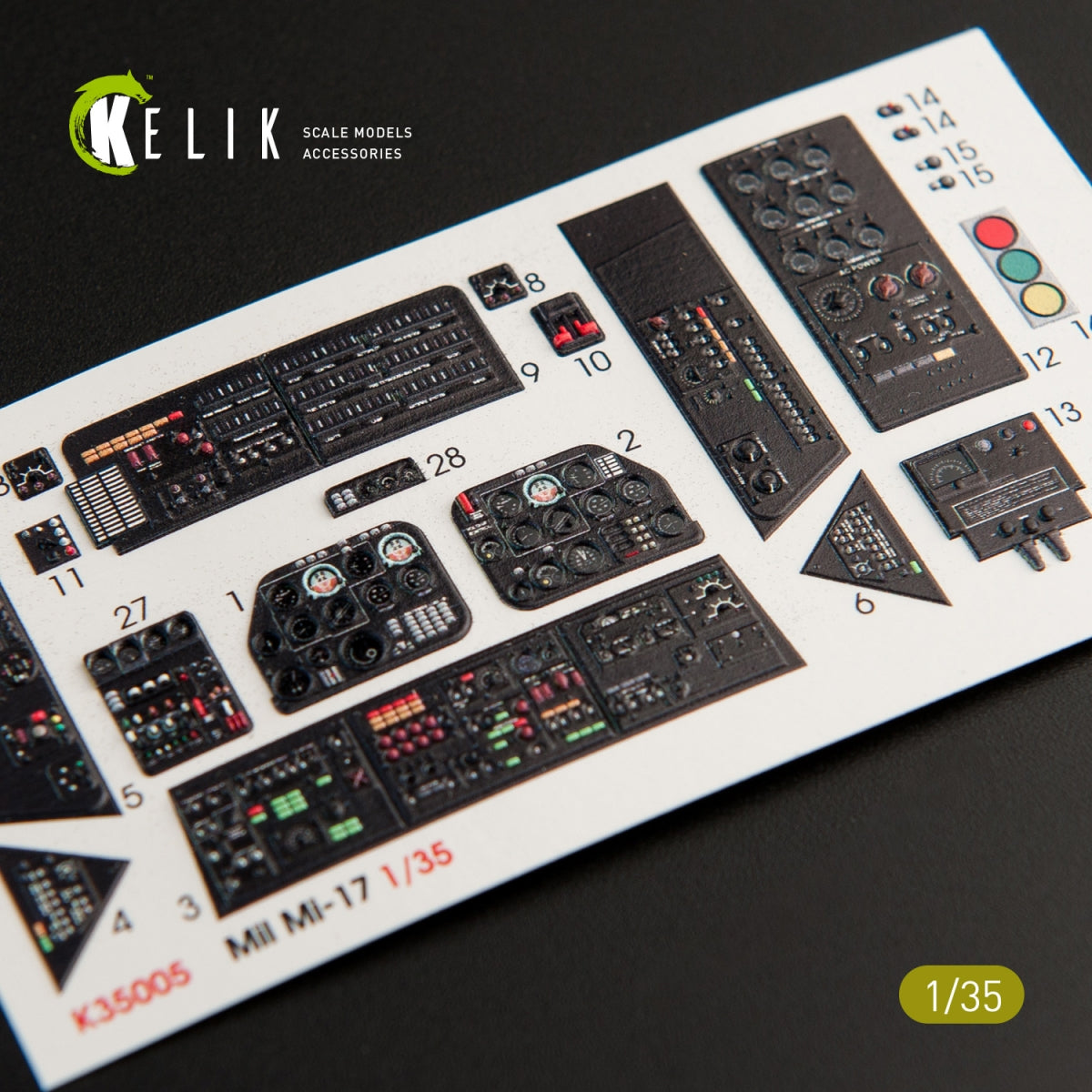 KELIK K35005 MI-17 NATO (BLACK VERSION) INTERIOR 3D DECALS FOR TRUMPETER 1/35 – immagine 2