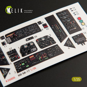 KELIK K35005 MI-17 NATO (BLACK VERSION) INTERIOR 3D DECALS FOR TRUMPETER 1/35 – immagine 2