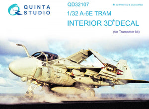 Quinta Studio QD32107 A-6E TRAM Intruder 3D-Printed &amp;amp; colored Interior on decal paper (Trumpeter) 1/32