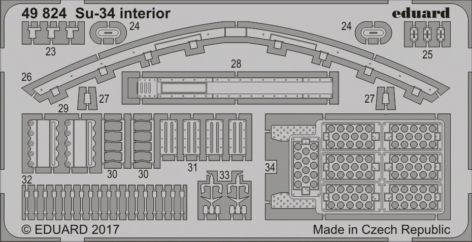 Eduard 49824 Su-34 interior HOBBY BOSS 1/48 – imagen 2