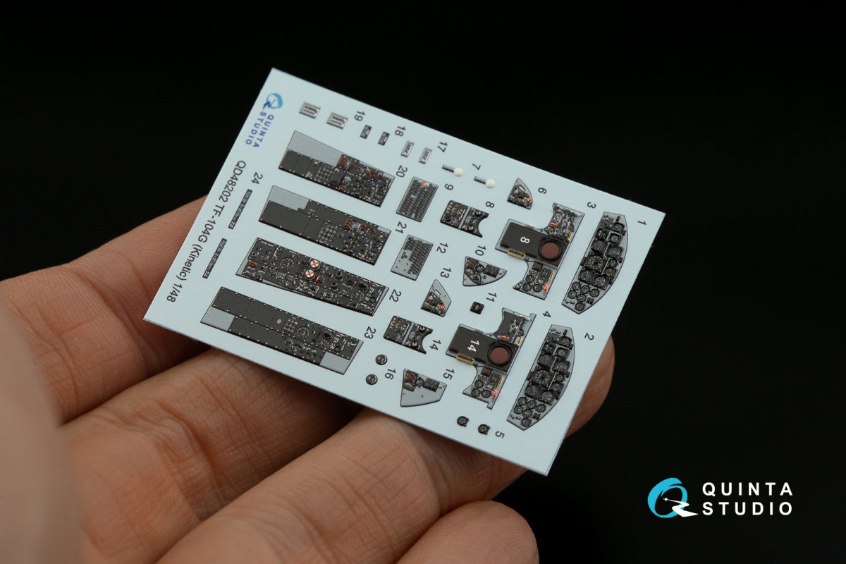 Quinta Studio QD48202 TF-104G 3D-Printed colored Interior on decal paper (Kinetic) 1/48 – image 6