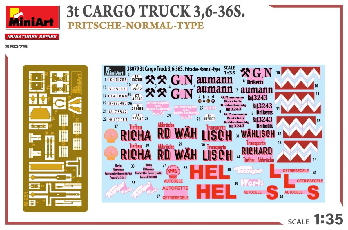 MiniArt 38079 3t CARGO TRUCK 3.6-36S. PRITSCHE-NORMAL-TYPE 1/35 – Bild 9