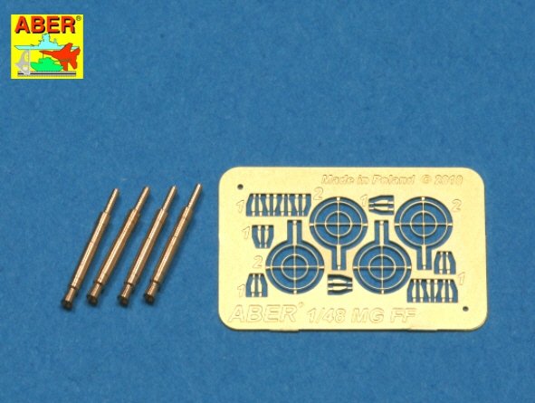 Aber A48 008 Set of 4 barrels for German Oerlikon 20mm aircraft machine guns MG FF with sights 1/48 – image 2