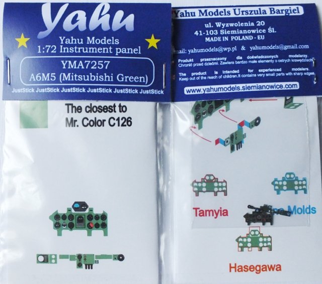 Yahu YMA7257 A6M5 Mitsubishi Green (Tamiya / FM / Hasegawa) 1/72