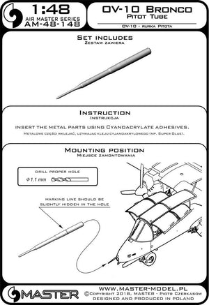 Master AM-48-148 OV-10 Bronco – Pitot Tube (1/48) – image 3