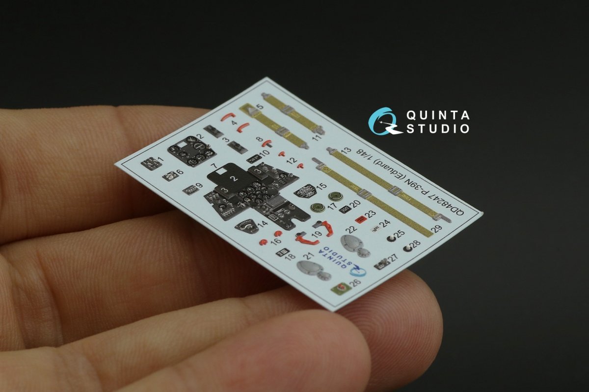 Quinta Studio QD48247 P-39 3D-Printed &amp;amp; colored Interior on decal paper (Eduard) 1/48 – image 13