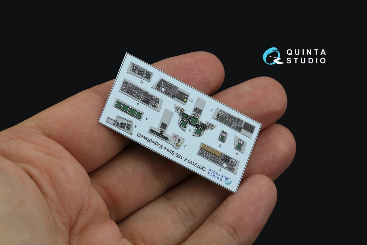 Quinta Studio QD72110 F-15E 3D-Printed &amp;amp; colored Interior on decal paper (Revell) 1/72 – image 6