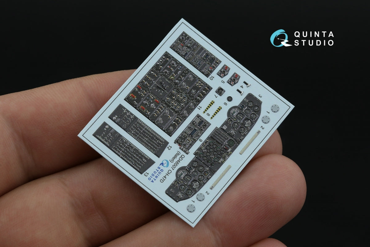 Quinta Studio QD48507 CH-47D 3D-Printed colored Interior on decal paper (Italeri) 1/48 – obrázek 6