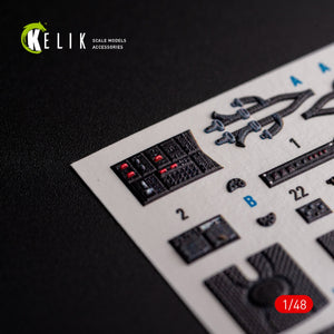KELIK K48107 UH-1Y &amp;quot;Venom&amp;quot; - interior 3D decals for Zimi Model/KittyHawk kit 1/48 – obrázek 4