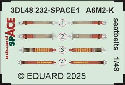 Eduard 3DL48232 A6M2-K seatbelts SPACE EDUARD 1/48 – Bild 3
