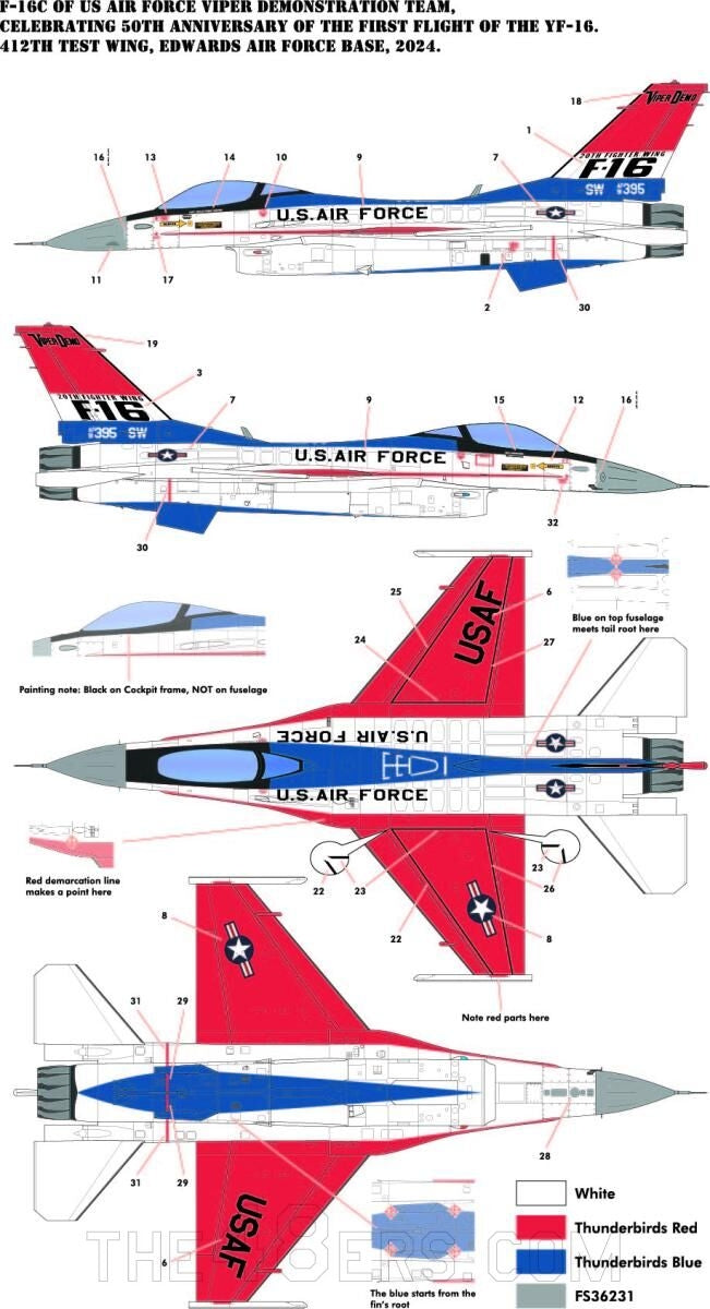 Kinetic K48107 F-16C Viper Demo Team 2024 1/48 – image 2