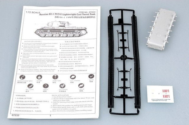 Trumpeter 07233 Russia KV-1 M1942 Lightweight Cast TANK 1/72 – Bild 3