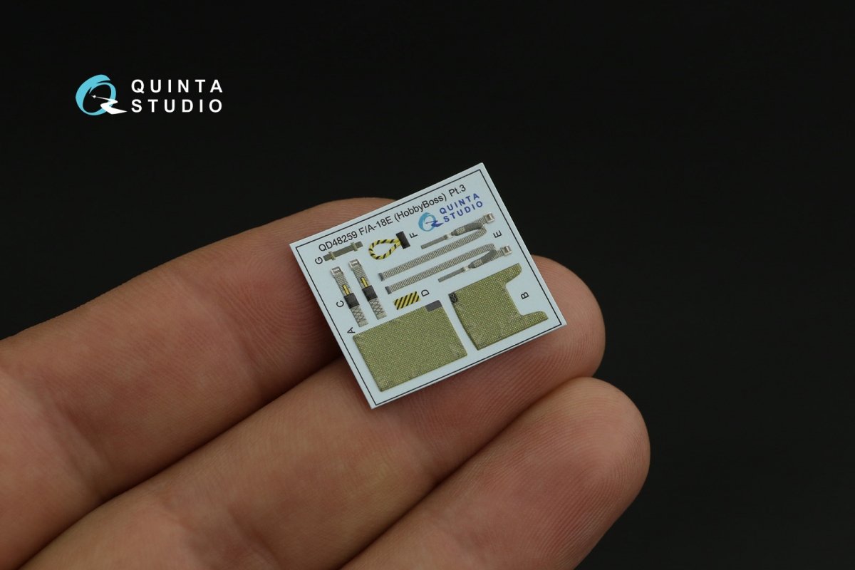 Quinta Studio QD48259 F/A-18E 3D-Printed &amp;amp; colored Interior on decal paper (HobbyBoss) 1/48 – image 6