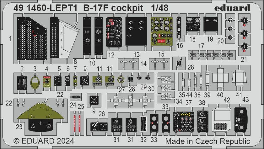 Eduard 491460 B-17F cockpit EDUARD 1/48