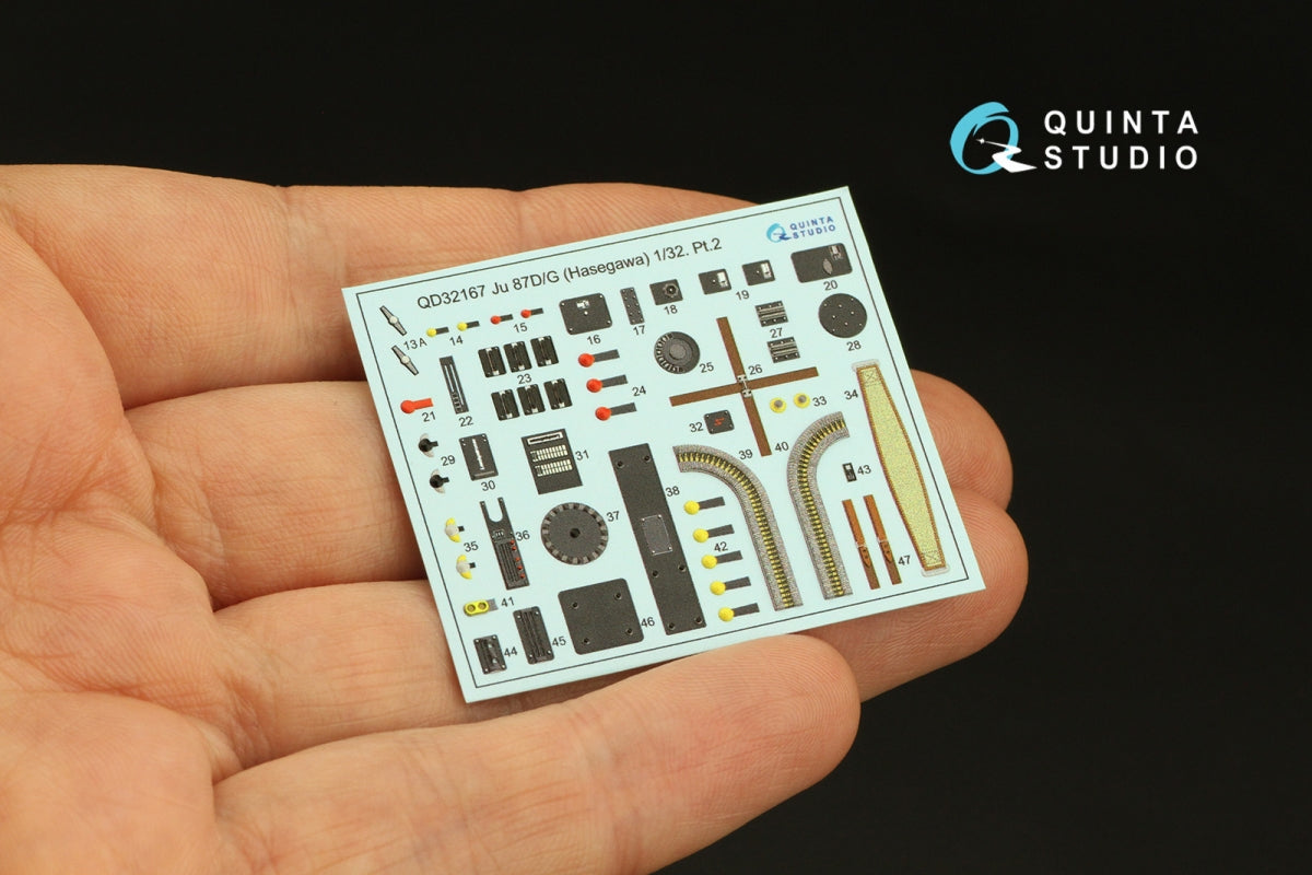 Quinta Studio QD32167 Ju 87D/G 3D-Printed &amp;amp; colored Interior on decal paper (Hasegawa) 1/32 – Bild 7