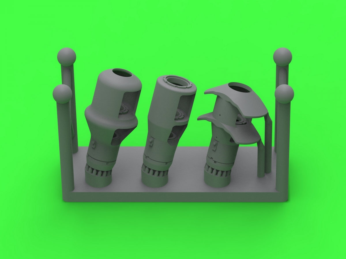 Master GM-72-042 Muzzle brake set for German 10.5cm howitzers leFH 18(M), leFH 18/40, StuH 42 (used for towed howitzers and on vehicles e.g. Wespe, StuH 42) 1/72