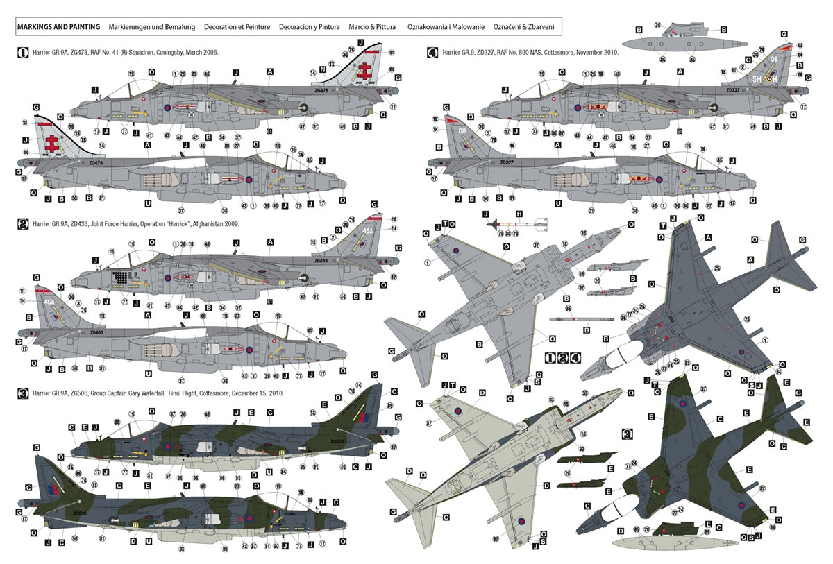 Hobby 2000 48044 Harrier GR.9 ( Hasegawa + CARTOGRAF + MASKS ) 1/48 – immagine 3
