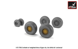Armory Models AW72415 BAC TSR.2 wheels w/ weighted tires, type “b” (GY) 1/72 – image 4