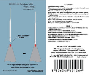 HobbyDecal MT48014V1 F-104 Pitot tube set 1/48 – image 2