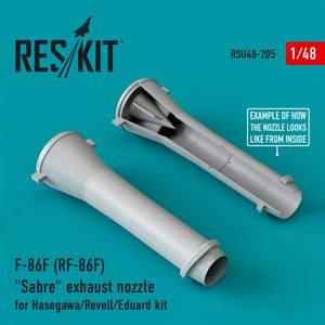 RESKIT RSU48-0205 F-86F (RF-86F) &amp;quot;SABRE&amp;quot; EXHAUST NOZZLES FOR HASEGAWA/REVELL/EDUARD KIT 1/48