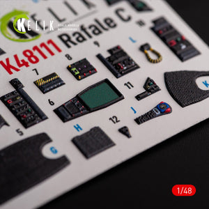 KELIK K48111 Rafale C - interior 3D decals for Academy/Revell kit 1/48 – immagine 5