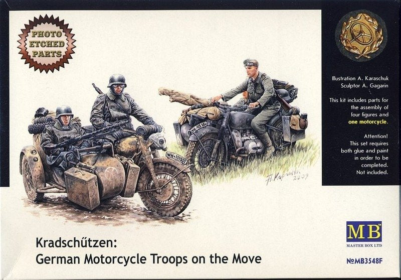 Master Box 3548F Kradschutzen: German Motorcycle Troops on the Move 1/35