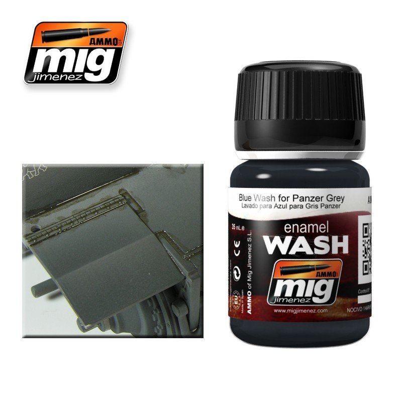 AMMO of Mig Jimenez 1006 BLUE WASH FOR PANZER GRAY 35ml