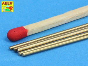 Aber BR10 Brass round rods Ø 1.0mm length 245mm x 5 pcs. – Bild 3