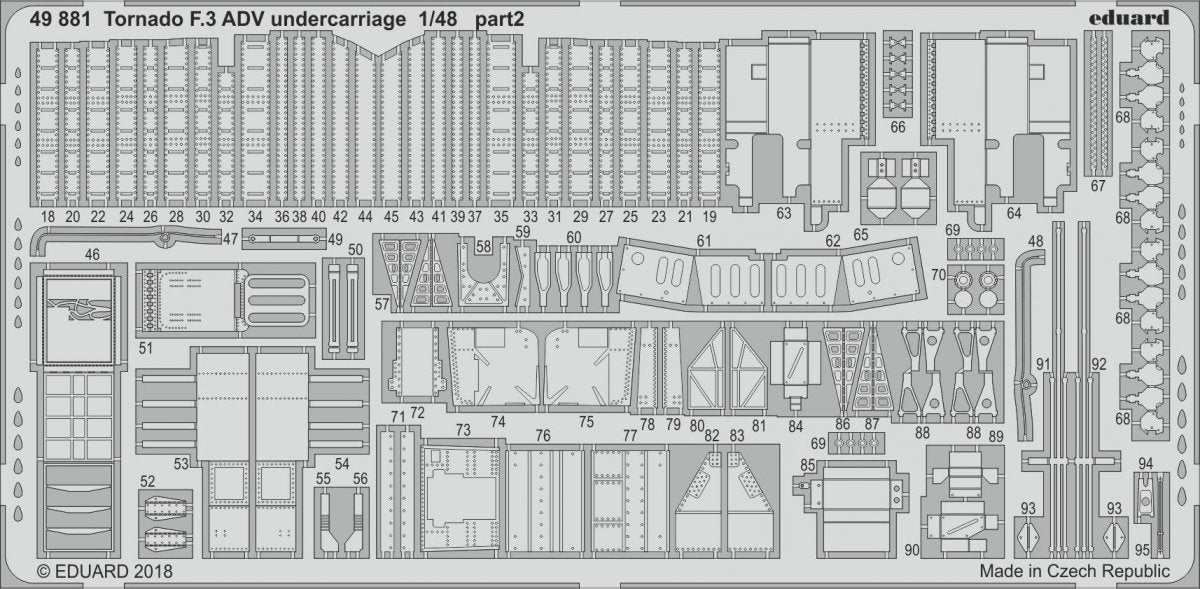 Eduard 49881 Tornado F.3 ADV undercarriage REVELL 1/48 – obrázek 2