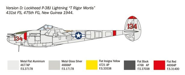 Italeri 1446 P-38J Lightning 1/72 – Bild 8