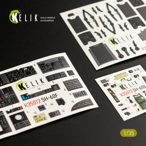 KELIK K35012 SH-60F OCEAN HAWK INTERIOR 3D DECALS FOR KITTY HAWK KIT 1/35 – image 3