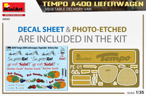 MiniArt 38049 TEMPO A400 LIEFERWAGEN. VEGETABLE DELIVERY VAN 1/35 – image 2