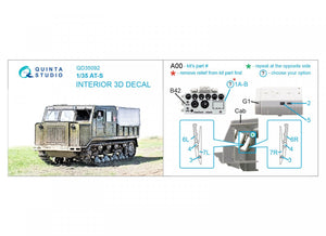 Quinta Studio QD35092 AT-S 3D-Printed &amp;amp; colored Interior on decal paper (Trumpeter) 1/35 – obrázek 2