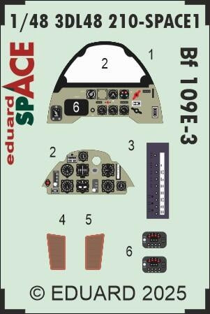 Eduard 3DL48210 Bf 109E-3 SPACE Hobby Boss 1/48 – Bild 3
