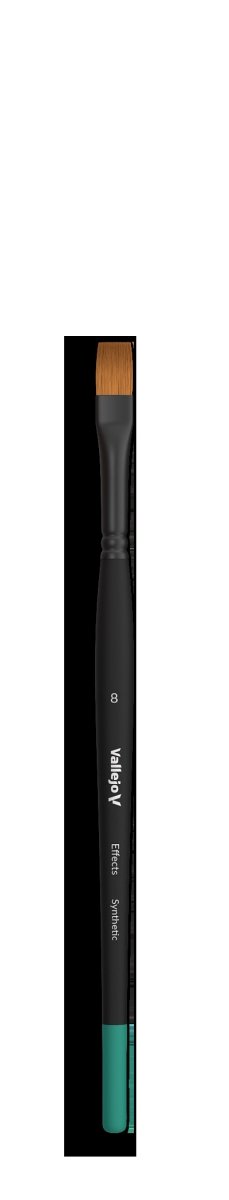 VALLEJO B04008 - Brush - Effects - Flat Rectangular Synthetic No. 8 – immagine 2