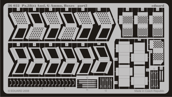 Eduard 36022 Pz.38(t) Ausf. G Ammo. Boxes 1/35 Dragon – image 2
