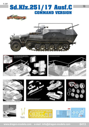 Cyber Hobby 6413 Sd.Kfz.251/17 Ausf.C Command Version 1/35 – zdjęcie 2