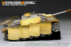 Voyager Model PEA320 WWII German StuG.III Ausf.G Final version Pivot-Mounting Swinging Type Hull Side Armor Skirts (For DRAGON) 1/35 – obrázek 9