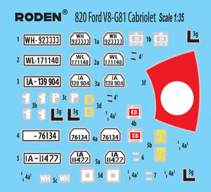 Roden 820 Ford V8-G81 Cabriolet 1/35 – obrázek 3
