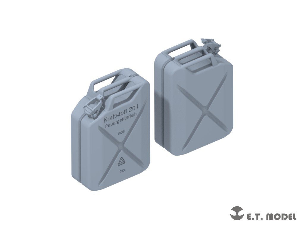 ET Model P35-242 WWII German 20L JERRY CANS SET(3D Printed) 1/35 – obrázek 3