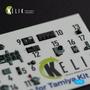 KELIK K72099 A6M5 Zero - interior 3D decals for Tamiya kit 1/72 – Bild 3