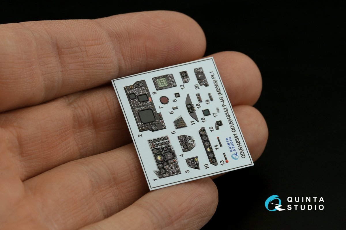 Quinta Studio QD48342 F-4G late 3D-Printed &amp;amp; colored Interior on decal paper (Meng) 1/48 – obrázek 6