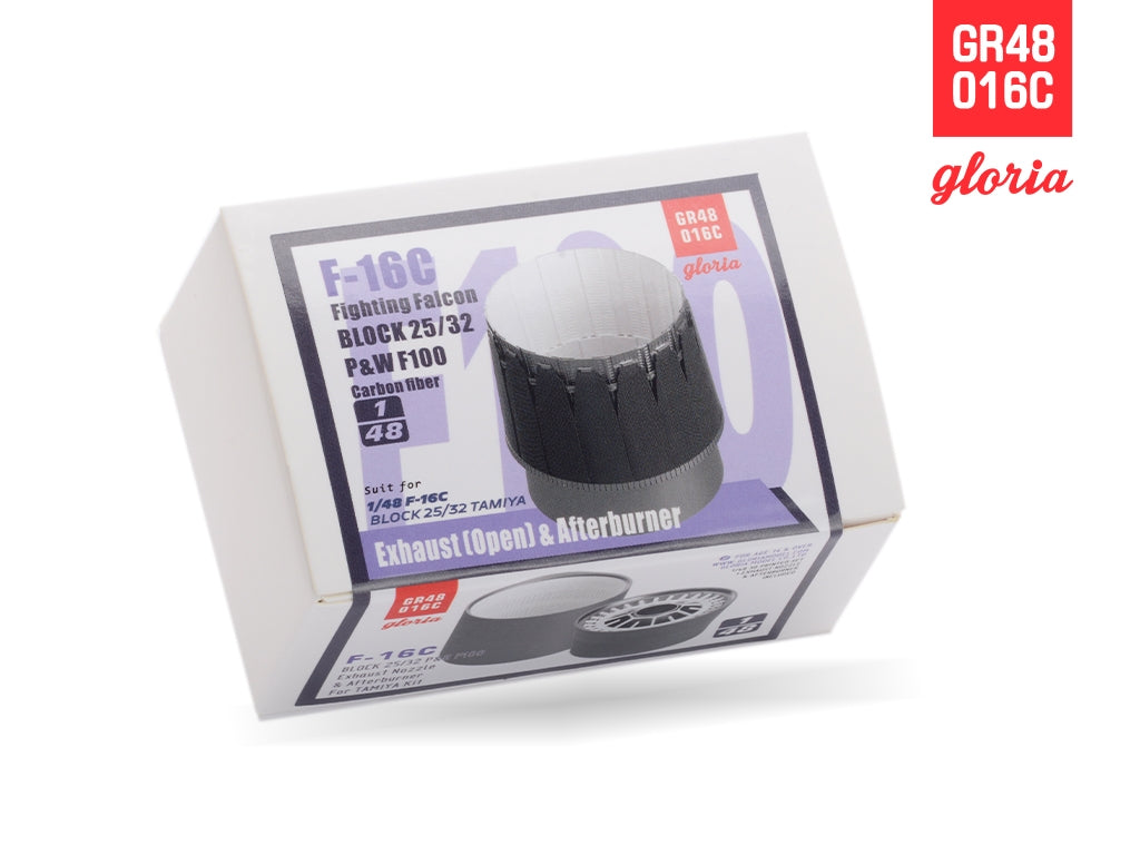 Gloria GR48016C F-16C F110-PW Carbon Fiber Exhaust Nozzle &amp;amp; Afterburner OPEN TAMIYA 1/48 – Bild 3