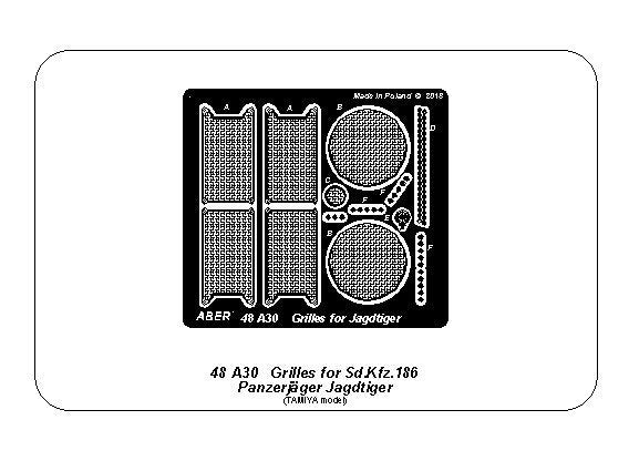 Aber 48A30 Grilles for Sd.Kfz.186 Jagdtiger 1/48 – image 7