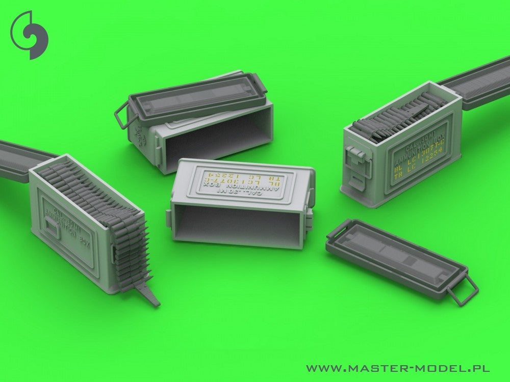 Master GM-35-090 M1 Ammo Boxes for Browning M1919 Rifle .30cal (7.62mm) (6 pcs.) - OPEN 1/35 – image 5
