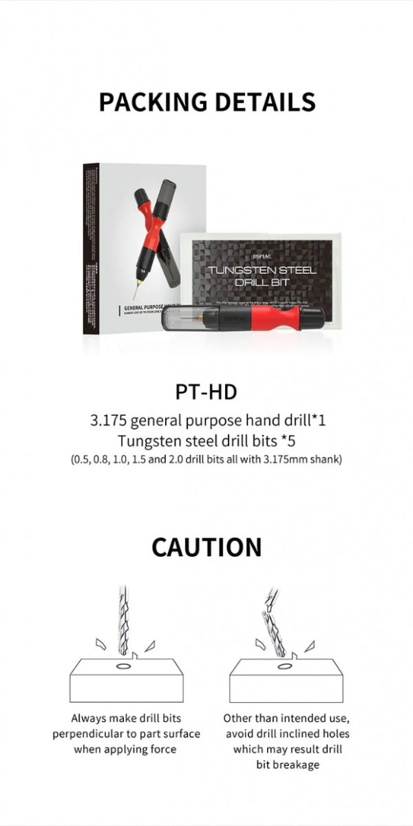 DSPIAE PT-HD 3.175mm General Purpose Hand Drill – image 8