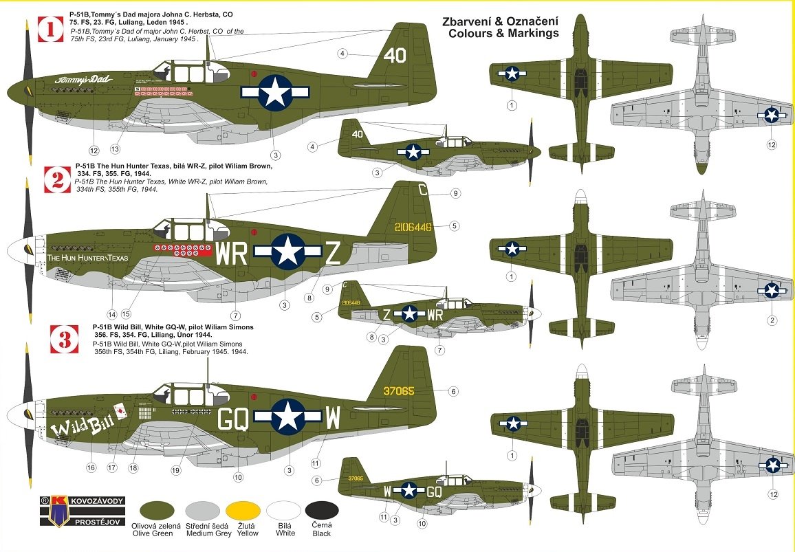 Kovozavody Prostejov KPM0245 P-51B &amp;quot;Mustang Aces&amp;quot; 1/72 – obrázek 2