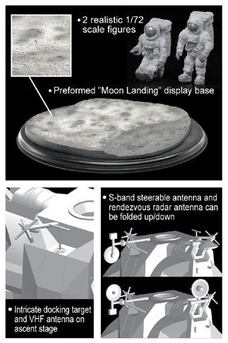 Dragon 11015 Apollo 17 &amp;quot;The Last J-Mission&amp;quot; CSM + LM + Lunar Rover 1/72 – image 3